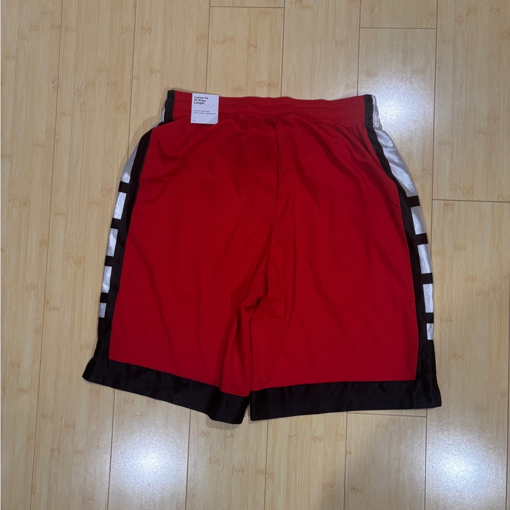 Nike Men's Red and Black Athletic Shorts